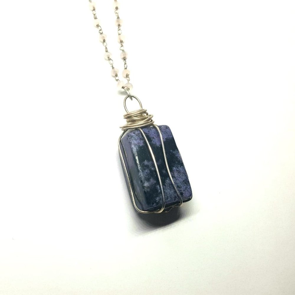 Magic Majestic Charoite Rose Quartz Necklace